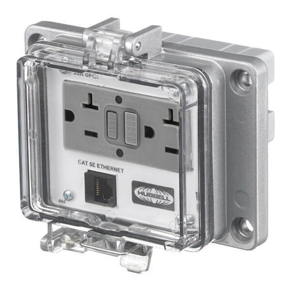 Signal And Control, Panel Safe, 1) DB9, 1) 15A 125V GFCI Receptacle, NEMA 12/4 Enclosure